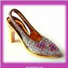 Image 1 : HIGH HEEL GOLD SWAROVSKI CRYSTAL BOX JEWELRY