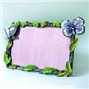 Image 1 : BUTTERFLY GOLD CRYSTALS PICTURE FRAME 4” X 6”