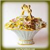 Image 1 : GOLD FLOWER BASKET CRYSTAL BOX JEWELRY 
