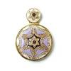 Image 1 : PURSE MIRROR GOLD SWAROVSKI CRYSTAL LAVENDER