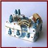 Image 1 : CHRISTMAS SCENE BOX JEWELRY GOLD SWAROVSKI CRYSTALS