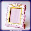 Image 1 : GOLD BABY PINK SWAROVSKI CRYSTAL PHOTO FRAME 2.5"