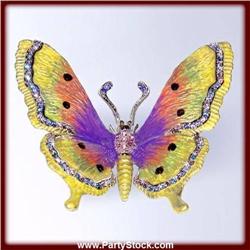 GOLD DECORATION SWAROVSKI CRYSTAL BUTTERFLY 