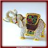 Image 1 : INDIA ELEPHANT GOLD SWAROVSKI CRYSTAL BOX JEWELRY