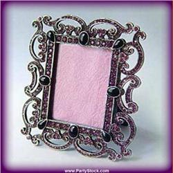 GOLD SWAROVSKI CRYSTAL BAROQUE PICTURE FRAME
