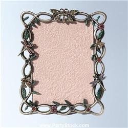 GOLD LATTICE SWAROVSKI CRYSTAL PHOTO FRAME VINE