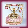 Image 1 : PINK TELEPHONE GOLD SWAROVSKI CRYSTAL BOX JEWELRY