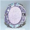 Image 1 : 1" OVAL PHOTO FRAME GOLD CRYSTALS PURPLE