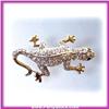 Image 1 : NEW LIZARD PIN BROOCH GOLD SWAROVSKI CRYSTALS