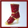Image 1 : GOLD RED BOOT SWAROVSKI CRYSTAL BOX JEWELRY NEW118 RD