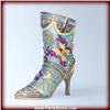 Image 1 : GOLD SWAROVSKI CRYSTAL BLUE COWBOY BOOT BUSINESS CARD HOLDER. SPECS BELOW.