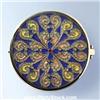 Image 1 : GOLD BLUE PAISLEY MIRROR COMPACT MORROCAN 