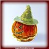 Image 1 : HALOWEEN PUMPKIN JACK O LANTERN GOLD CRYSTALS BOX JEWELRY