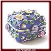 Image 1 : BLUE FLOWER 24 GOLD SWAROVSKI CRYSTAL BOX JEWELRY