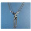 Image 2 : $12K 18K White Gold Diamond Necklace MultiStrand