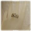 Image 2 : 10K White Gold Stippled Diamond Ring Heavy Sz 8