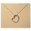 Image 4 : 14K WHITE GOLD HEART REAL DIAMOND NECKLACE PENDANT 16"