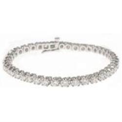 18K GOLD DIAMOND TENNIS BRACELET 7 CARAT CTW 14K