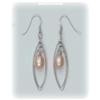 Image 1 : Pearl Earrings Genuine PINK Dangle Drop Dangling NEW
