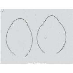 5" Solid 14K Gold THREADER Drop Earrings NEW