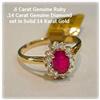 Image 1 : Genuine Ruby Diamond Ring 14K Gold Sz 6.5 NEW