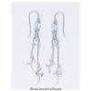 Image 2 : Genuine BLUE TOPAZ Dangling Drop Earring LONG