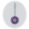Image 2 : Genuine Amethyst PENDANT Sterling Silver SOLID