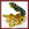 Image 2 : GOLD SWAROVSKI CRYSTAL BOX JEWELRY GREEN TOAD