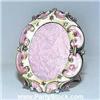 Image 1 : 1" OVAL PHOTO FRAME GOLD SWAROVSKI CRYSTAL PINK