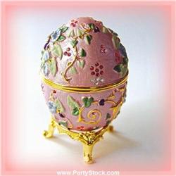 FABERGE BEE GOLD SWAROVSKI CRYSTALS EGG BOX JEWELRY