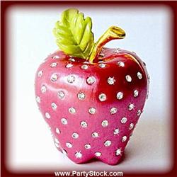 APPLE GOLD SWAROVSKI CRYSTAL BOX JEWELRY PINK