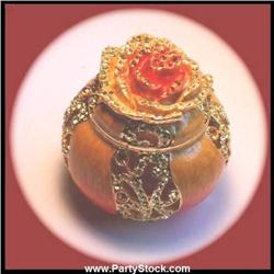 GOLD PINK PURSE SWAROVSKI CRYSTAL BOX JEWELRY NEW1209