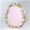 Image 1 : GOLD OVAL PINK SWAROVSKI CRYSTAL PHOTO FRAME