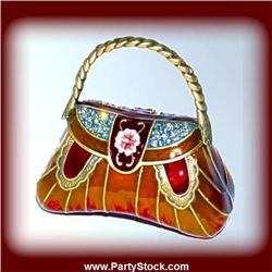 GOLD PURSE SWAROVSKI CRYSTAL BOX JEWELRY NEW1403