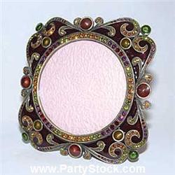 NEW SMALL PHOTO FRAME GOLD SWAROVSKI CRYSTALS