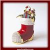 Image 1 : CHRISTMAS STOCKING GOLD CRYSTALS BOX JEWELRY