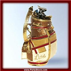 GOLD DETAILED GOLF BAG WITH FOUR SWAROVSKI CRYSTALS. SEE DETAILS BELOW: