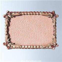 GOLD BOWS SQUARE SWAROVSKI CRYSTAL PHOTO FRAME 4"