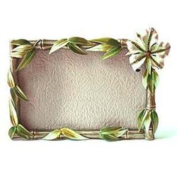 HIBISCUS FLOWERS GOLD SWAROVSKI CRYSTAL FRAME