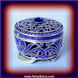 BLUE PERSIAN GOLD SWAROVSKI CRYSTALS BOX JEWELRY