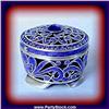 Image 1 : BLUE PERSIAN GOLD SWAROVSKI CRYSTALS BOX JEWELRY