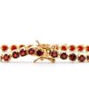 Image 2 : Plated 18KT Yellow Gold 3.60ctw Garnet Bracelet