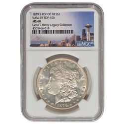 1879-S Rev 78 $1 Morgan Silver Dollar Coin NGC MS60