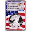 Image 1 : 2019-W $1 Proof American Silver Eagle Coin NGC PF70 Ultra Cameo Congratulations Flag