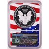 Image 2 : 2019-W $1 Proof American Silver Eagle Coin NGC PF70 Ultra Cameo Congratulations Flag