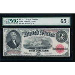 1917 $2 Legal Tender Note PMG 65EPQ