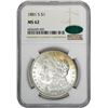 Image 2 : 1881-S $1 Morgan Silver Dollar Coin NGC MS62 CAC Amazing Toning