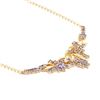 Image 2 : Plated 18KT Yellow Gold 2.55ctw Tanzanite and Diamond Pendant with Chain