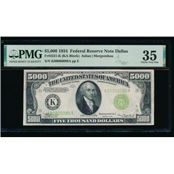 1934 $5000 Dallas FRN PMG 35