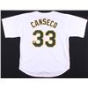 Image 1 : JOSE CANSECO AUTOGRAPHED ATHLETICS BASEBALL JERSEY (JSA COA)